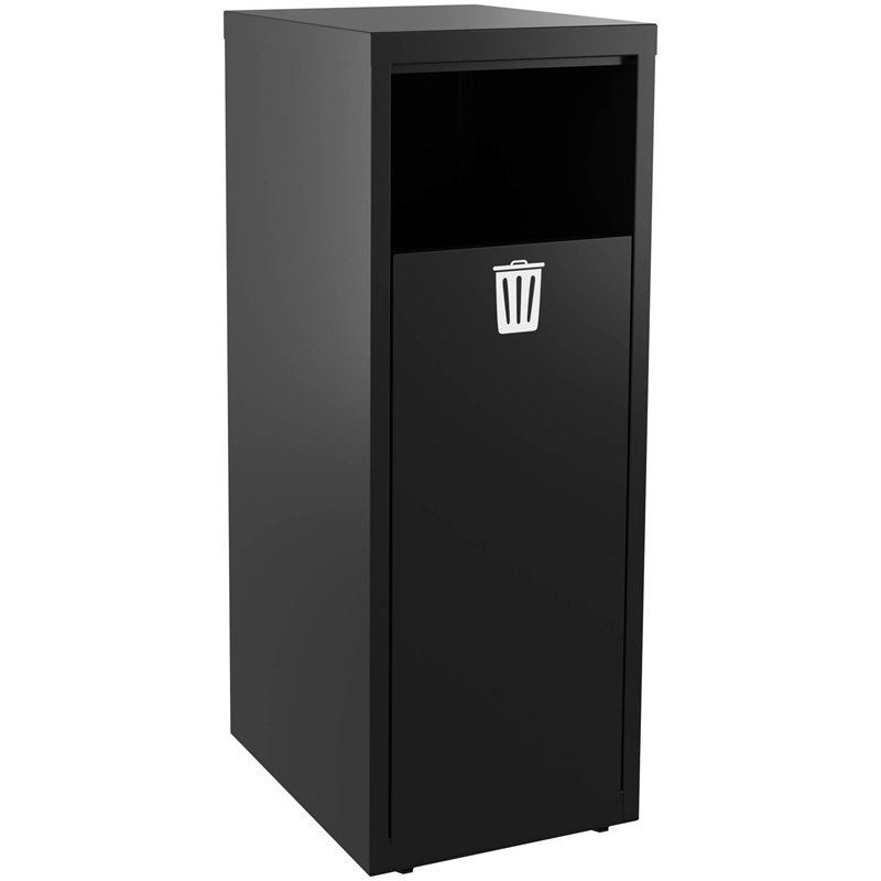 Pemberly Row Modern / Contemporary Metal Recycling Tower in Black