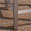 Pemberly Row Outdoor 5 Piece Glass Top Aluminum Bar Set in Silver