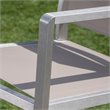Pemberly Row Outdoor 5 Piece Glass Top Aluminum Bar Set in Silver