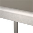 Pemberly Row Outdoor 5 Piece Glass Top Aluminum Bar Set in Silver