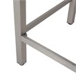 Pemberly Row Outdoor 5 Piece Glass Top Aluminum Bar Set in Silver