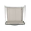 Pemberly Row Outdoor 5 Piece Glass Top Aluminum Bar Set in Silver