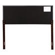 Pemberly Row Faux Leather Upholstered King Headboard in Light Gray