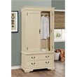 Pemberly Row Contemporary Engineered Wood 2 Drawer Armoire in Beige