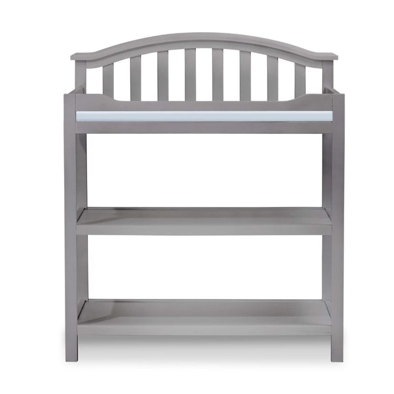 Pemberly Row Modern / Contemporary Dressing Table in Gray Finish