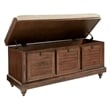 Pemberly Row Storage Bench in Distressed Brown Fully Assembled
