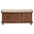 Pemberly Row Storage Bench in Distressed Brown Fully Assembled