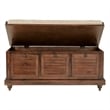 Pemberly Row Storage Bench in Distressed Brown Fully Assembled