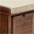 Pemberly Row Storage Bench in Distressed Brown Fully Assembled