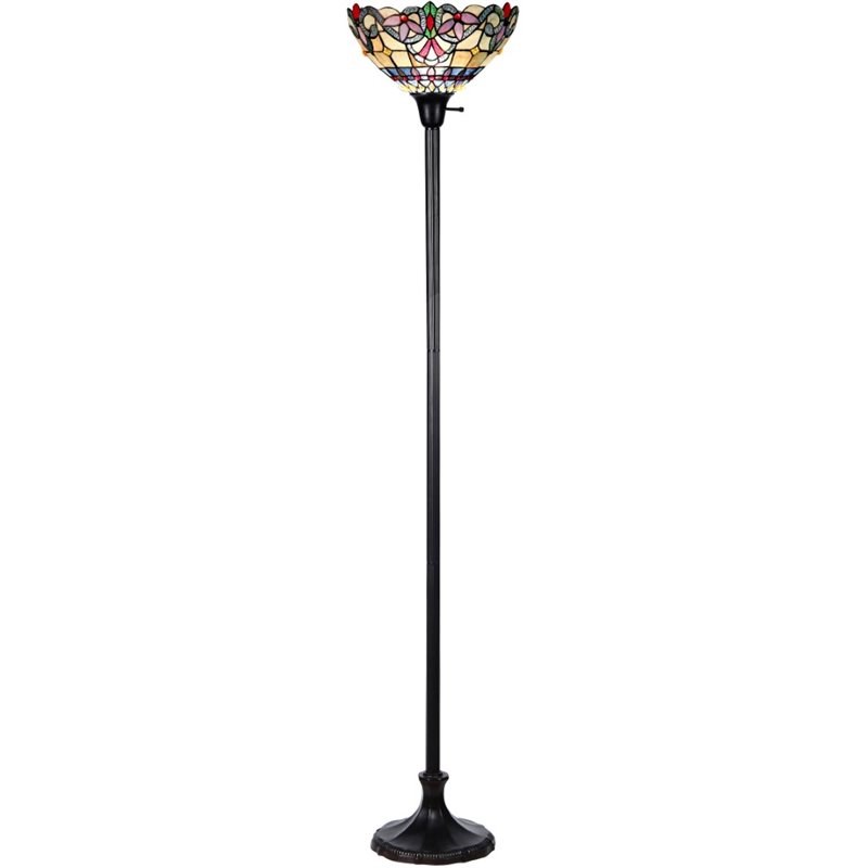 Pemberly Row 1 Light Victorian Torchiere Floor Lamp 14