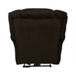 Pemberly Row Power Lay Flat Recliner in Brown Polyester Fabric