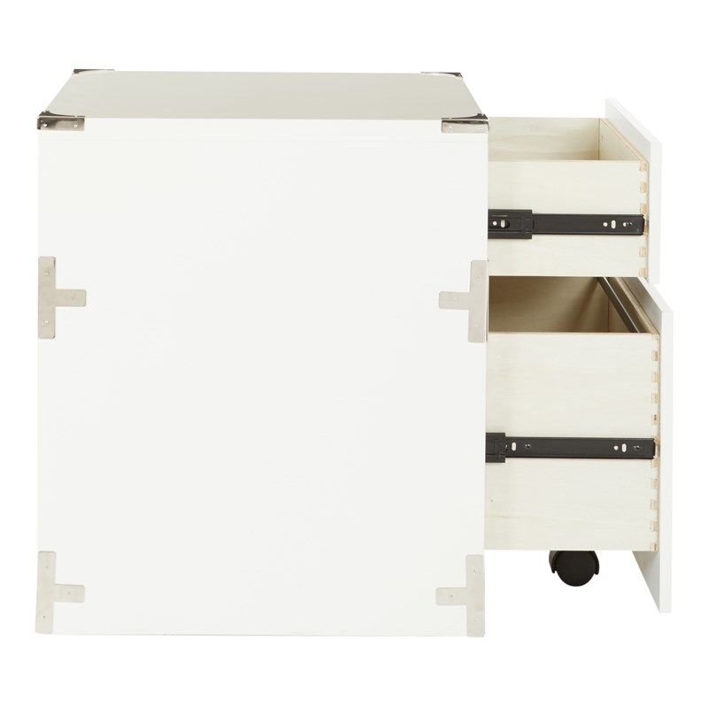 Pemberly Row Engineered Wood 2 Drawer File Cabinet in White Fully Assembled