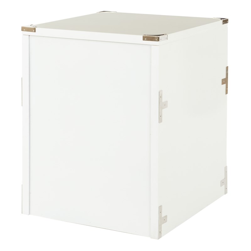 Pemberly Row Engineered Wood 2 Drawer File Cabinet in White Fully Assembled