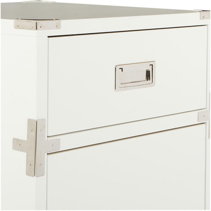 Pemberly Row Engineered Wood 2 Drawer File Cabinet in White Fully Assembled