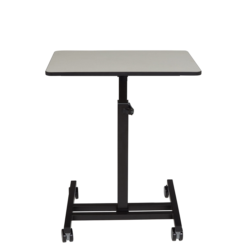 Pemberly Row Modern Powder-Coated Metal Sit and Stand Student's Desk in Gray