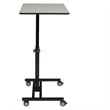 Pemberly Row Modern Powder-Coated Metal Sit and Stand Student's Desk in Gray
