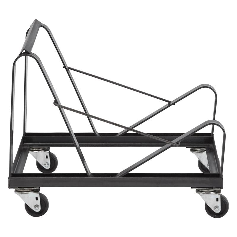 Pemberly Row Modern Metal Dolly for Series 8600 Chairs in Black Powder-Coated