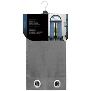 Pemberly Row Wrinkle Free Curtain Bella Batiste 86&quotL in Slate Gray