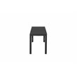 Pemberly Row Modern Anodized Aluminum Frame Outdoor Bench in Black