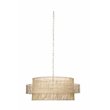 Pemberly Row Coastal Handcrafted Rattan Pendant in Natural Finish