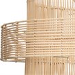 Pemberly Row Coastal Handcrafted Rattan Pendant in Natural Finish