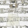 Pemberly Row Ribbon Small Modern Thick Glass Pendant in Clear