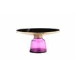 Pemberly Row Contemporary Glass Coffee Table in Gold & Purple