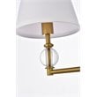 Pemberly Row Modern 3-Light Metal Bath Sconce in Brass and White