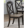 Pemberly Row 5-Pc X-Back Wood Dining Set in Gray & Black Stone