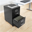 Pemberly Row 2 Drawer Mobile Locking Metal File Cabinet in Black