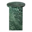 Pemberly Row Contemporary Accent Table Marble in Green Finish