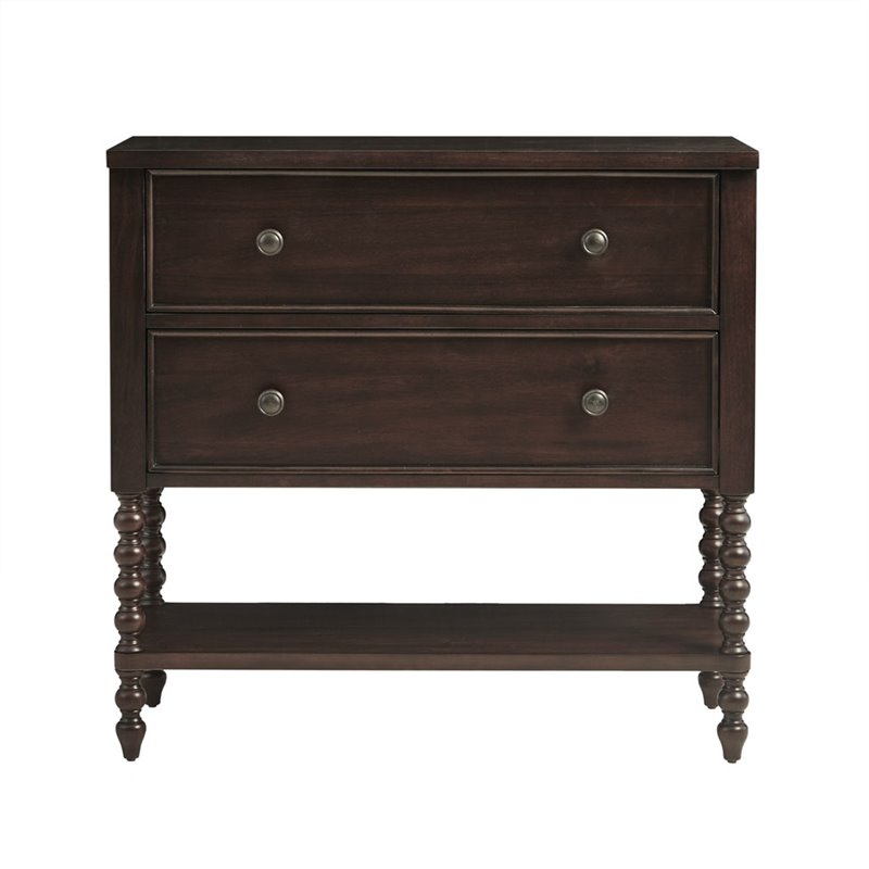 Pemberly Row Modern MDF Solid Wood Accent Chest in Morocco Brown