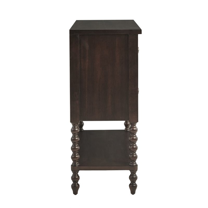 Pemberly Row Modern MDF Solid Wood Accent Chest in Morocco Brown