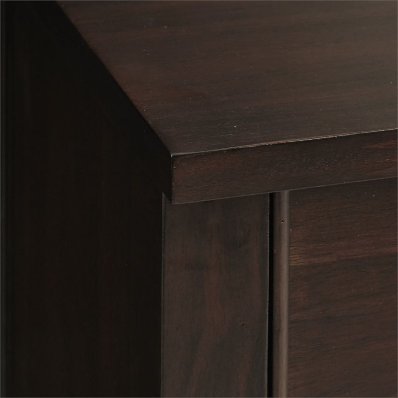 Pemberly Row Modern MDF Solid Wood Accent Chest in Morocco Brown