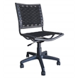 Pemberly Row Armless Bungee Task Chair Comfort In Black Color