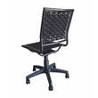 Pemberly Row Armless Bungee Task Chair Comfort In Black Color
