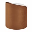 Pemberly Row Contemporary Velvet Fabric Ottoman in Orange/Beige