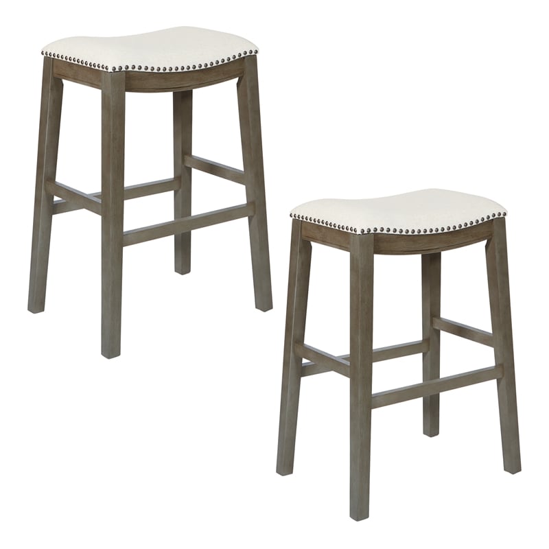 Pemberly Row Saddle Stool 30