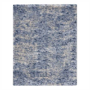 Pemberly Row Luxurious Shag 7'10&quot x 9'10&quot Light Blue Modern Indoor Rug