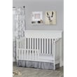 Pemberly Row Traditional Wood 4-in-1 Convertible Crib in White Lace