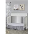 Pemberly Row Traditional Wood 4-in-1 Convertible Crib in White Lace