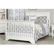 Pemberly Row Traditional Wood 4-in-1 Convertible Crib in White Lace