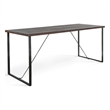 Pemberly Row Contemporary Solid Wood and Metal Counter Table