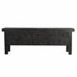 Pemberly Row 11-Drawer Reclaimed Pine Wood Console Table in Black