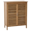 Pemberly Row Natural Spa Transitional Bamboo Floor Cabinet in Natural