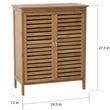 Pemberly Row Natural Spa Transitional Bamboo Floor Cabinet in Natural