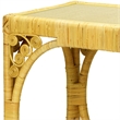 Pemberly Row Coastal Rattan & Glass Console Table in Natural
