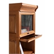 Pemberly Row Modern Wood Narrow Barrister Bookcase in Cherry