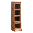 Pemberly Row Modern Wood Narrow Barrister Bookcase in Cherry