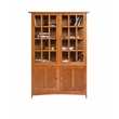 Pemberly Row Modern Solid Wood Display China Cabinet in Cherry